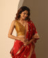 Yellow_Stitched_Brocade_Blouse_With_Contrast_Lining_WeaverStory_01