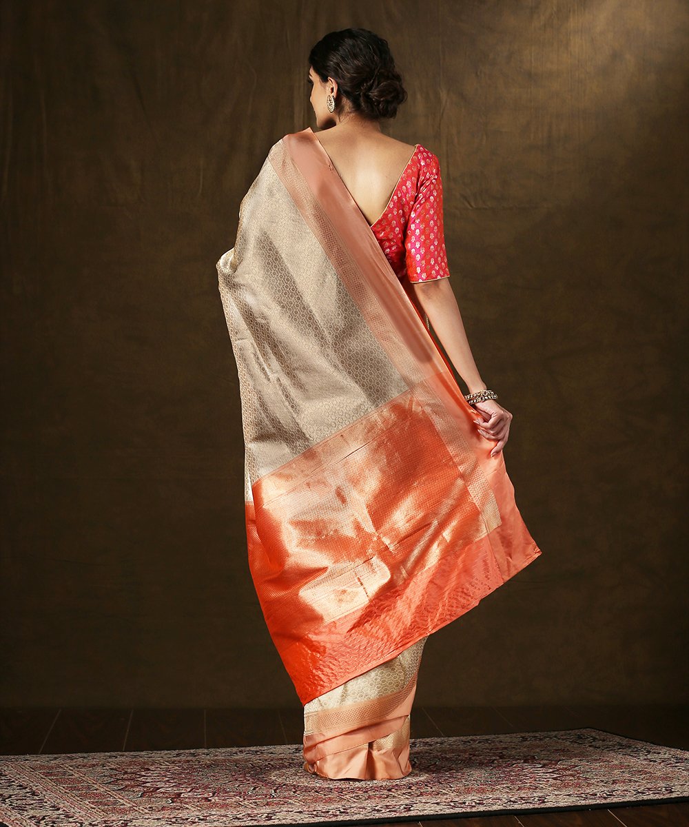 Offwhite_and_Gold_Handloom_Zari_Brocade_Banarasi_Saree_With_Satin_Border_in_Peach_WeaverStory_03