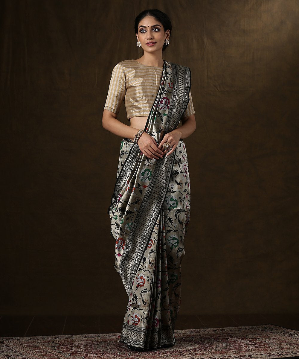 Black_Handloom_Pure_Katan_Silk_Banarasi_Saree_with_Meenakari_Jaal_WeaverStory_02