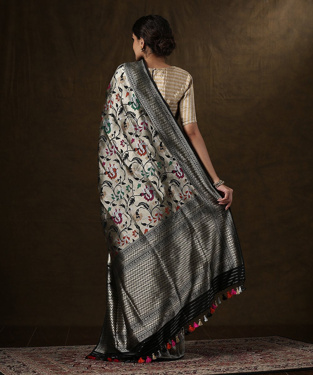 Black_Handloom_Pure_Katan_Silk_Banarasi_Saree_with_Meenakari_Jaal_WeaverStory_03