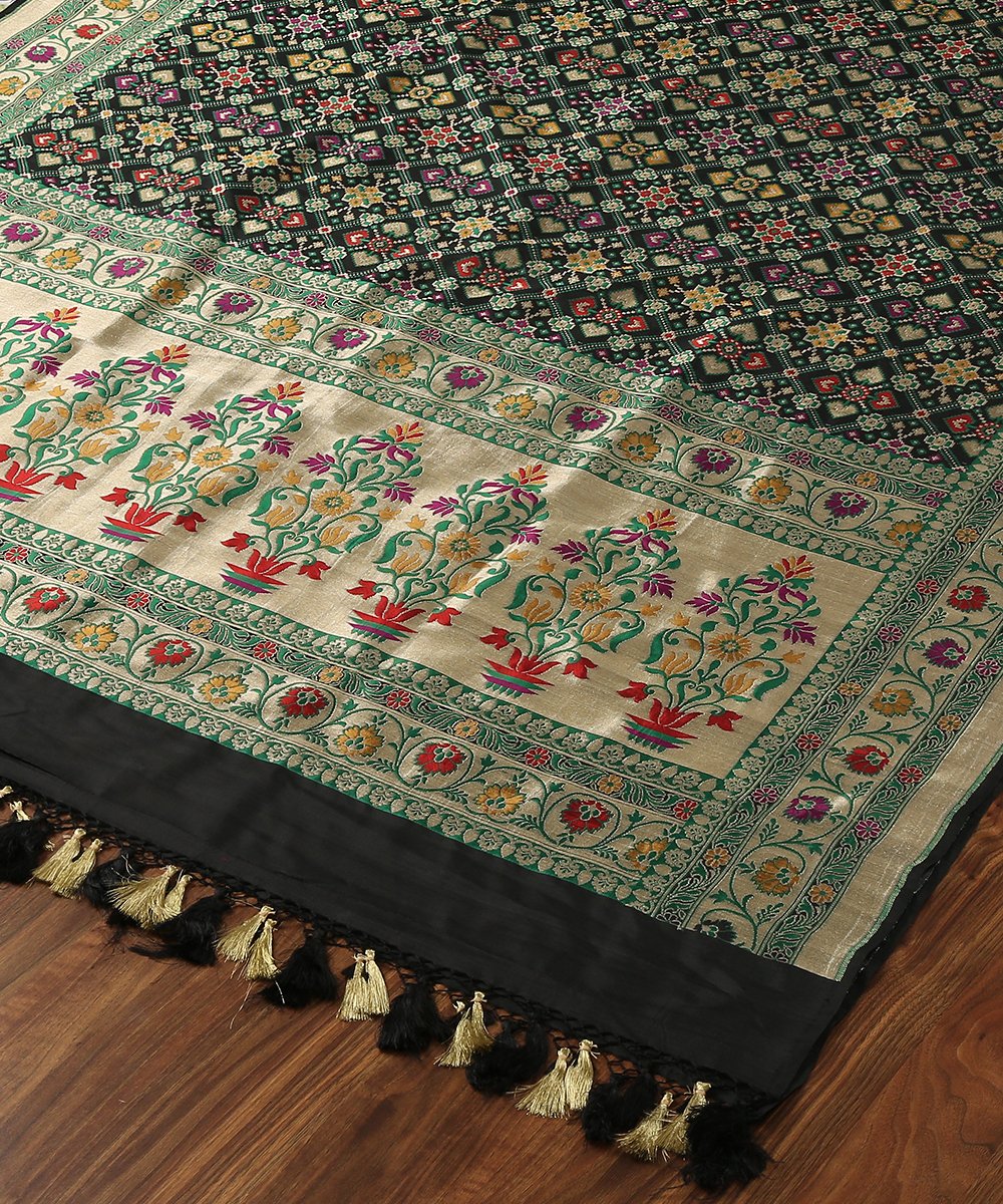 Black_Handloom_Meenakari_Patola_Dupatta_WeaverStory_03