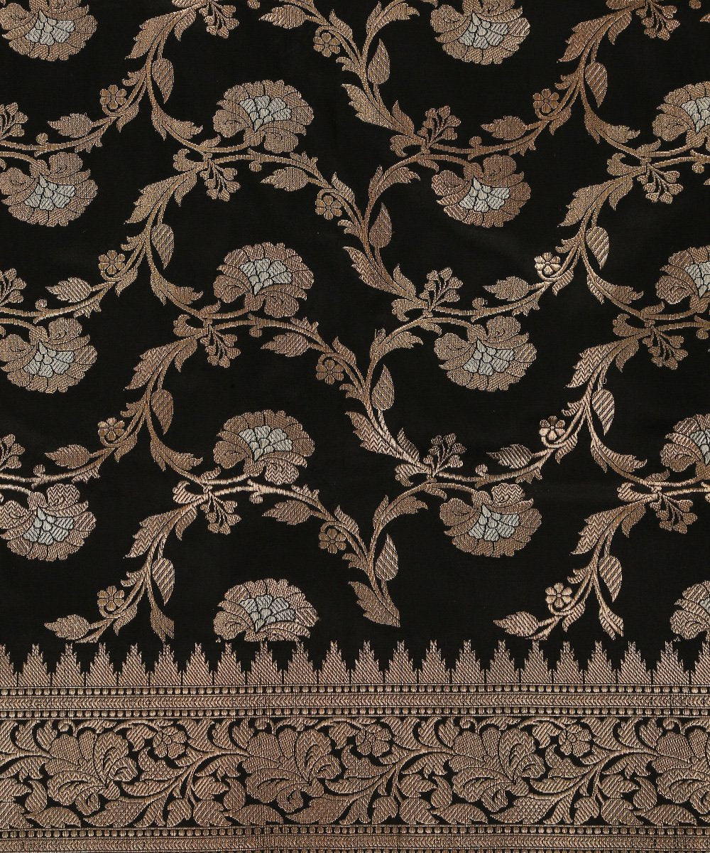 Black_Handloom_Kadhwa_Jangla_Banarasi_Dupatta_with_Sona_Rupa_Zari_WeaverStory_03