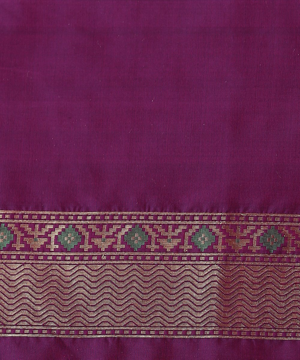 Blue_Handloom_Banarasi_Patola_Saree_With_Purple_Border_WeaverStory_05