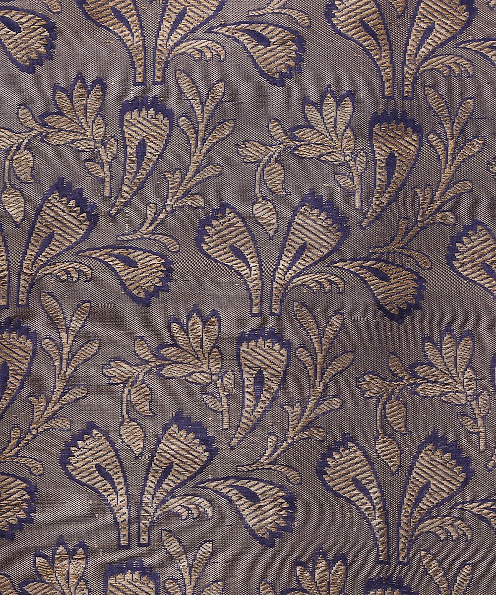 Blue_Handloom_Pure_Katan_Silk_Banarasi_Brocade_Fabric_WeaverStory_03