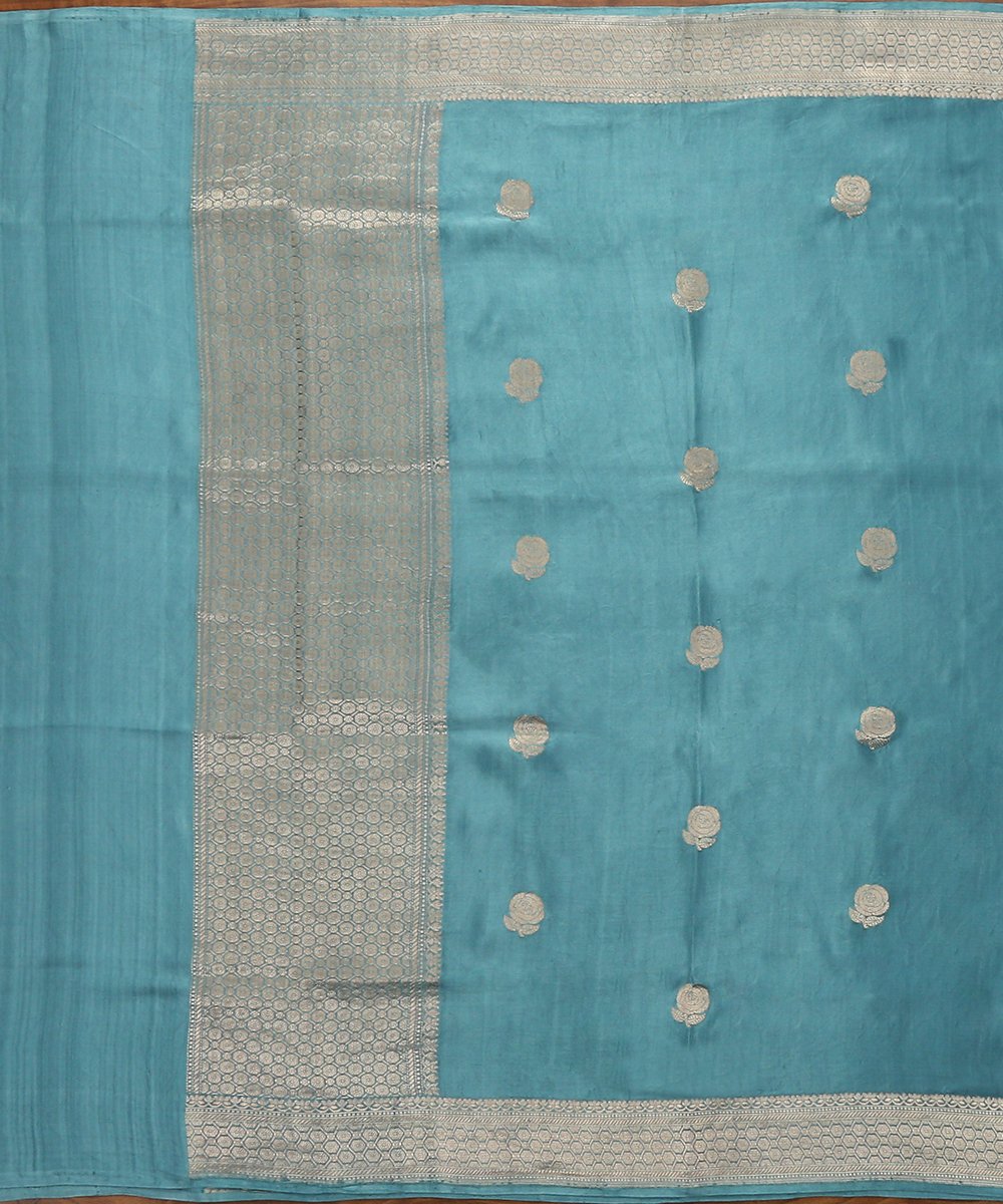 Blue_Pure_Gajji_Silk_Banarasi_Dupatta_with_Rose_Flower_Motifs_woven_in_Kadhwa_Weave_WeaverStory_02