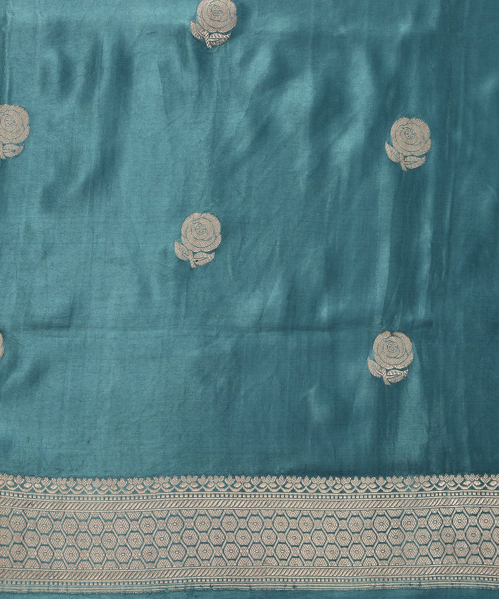 Blue_Pure_Gajji_Silk_Banarasi_Dupatta_with_Rose_Flower_Motifs_woven_in_Kadhwa_Weave_WeaverStory_03