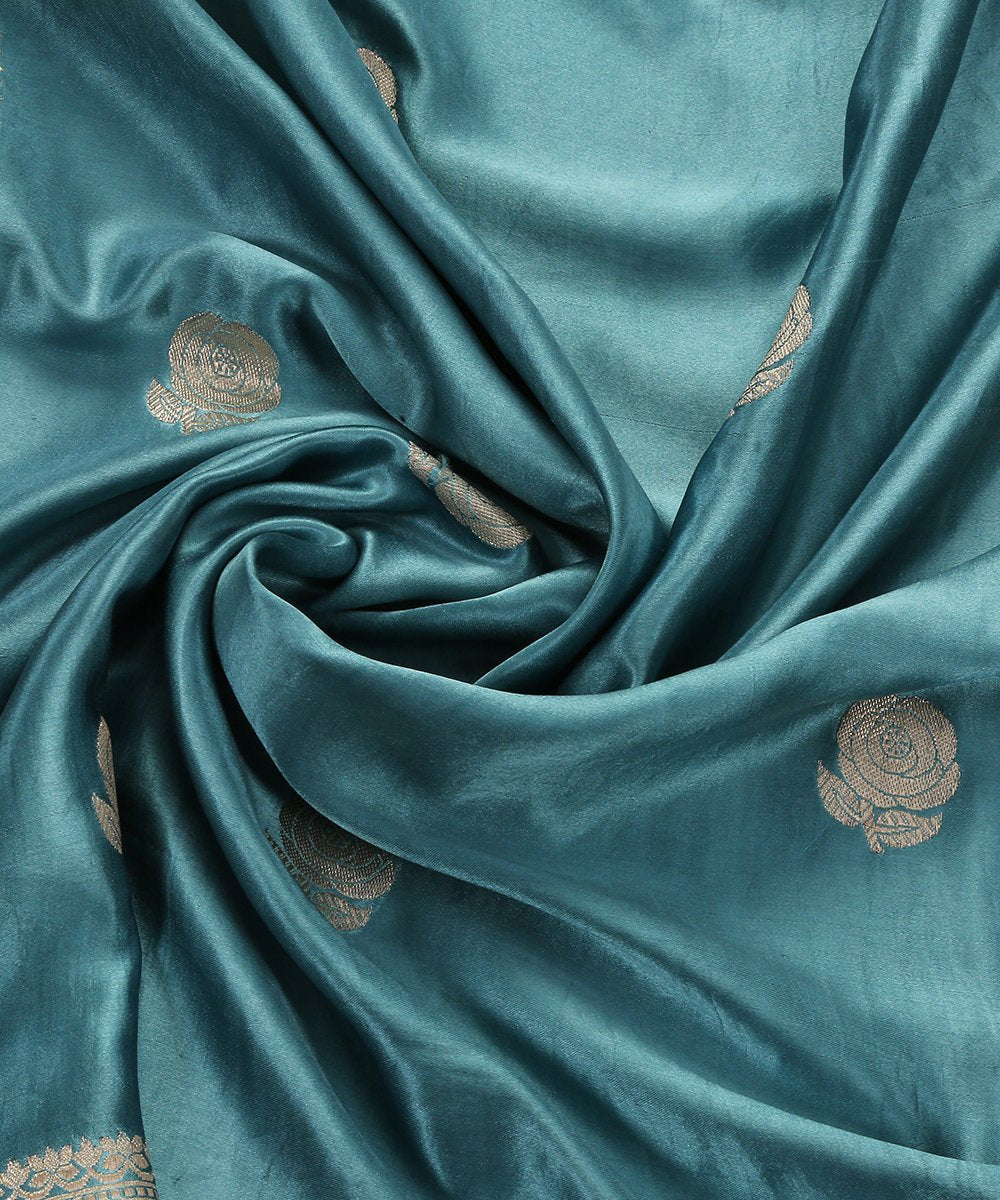Blue_Pure_Gajji_Silk_Banarasi_Dupatta_with_Rose_Flower_Motifs_woven_in_Kadhwa_Weave_WeaverStory_06