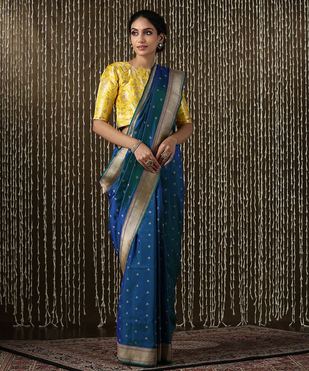 Blue_Handloom_Kadhwa_Katan_Silk_Banarasi_Saree_with_Bootidar_Design_WeaverStory_02