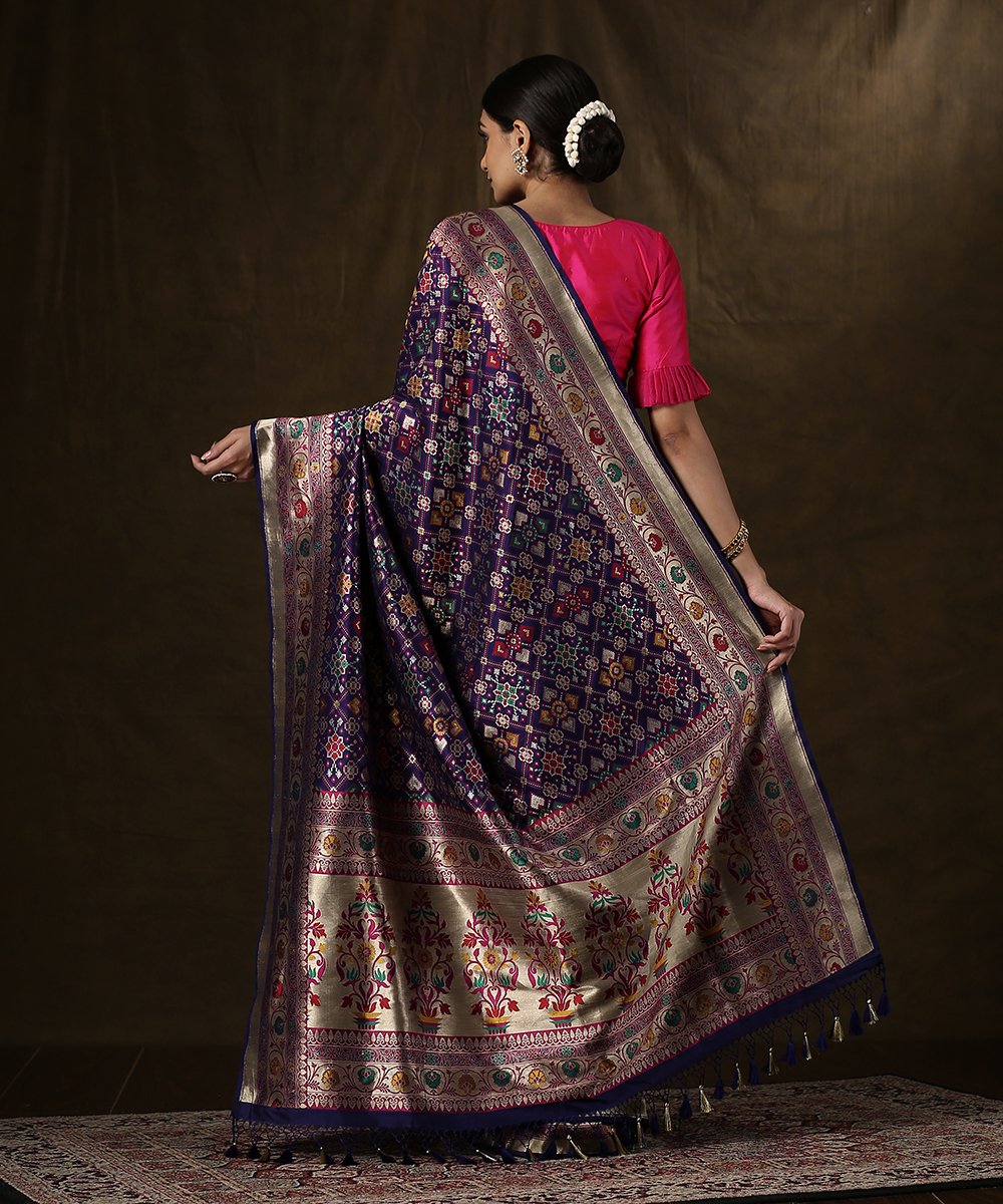 Blue_Handloom_Katan_Silk_Banarasi_Patola_Saree_with_Meenakari_Design_WeaverStory_03