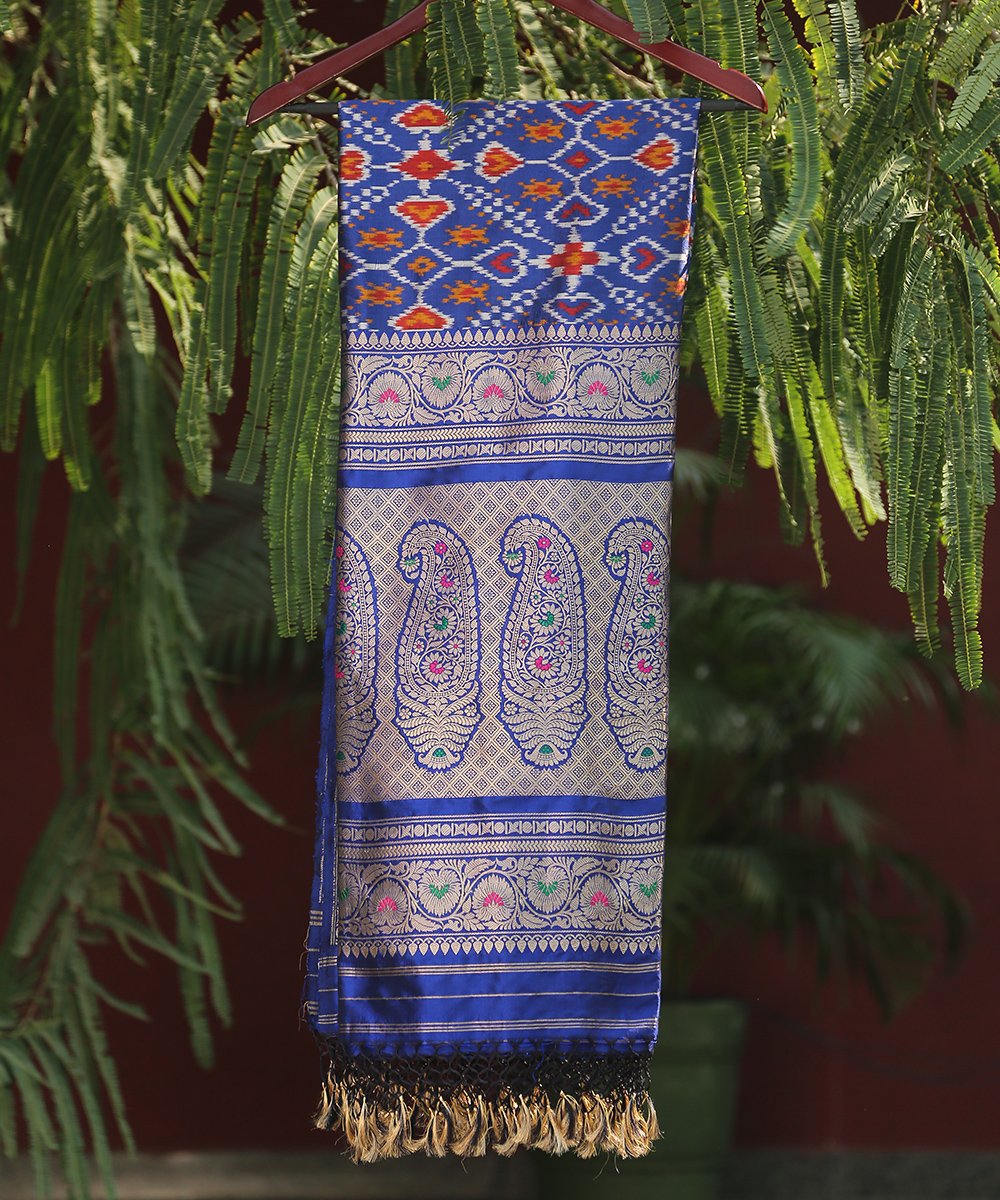 Blue_Handloom_Pure_Silk_Ashawali_Patola_Dupatta_with_Meenakari_Border_and_Pallu_WeaverStory_01