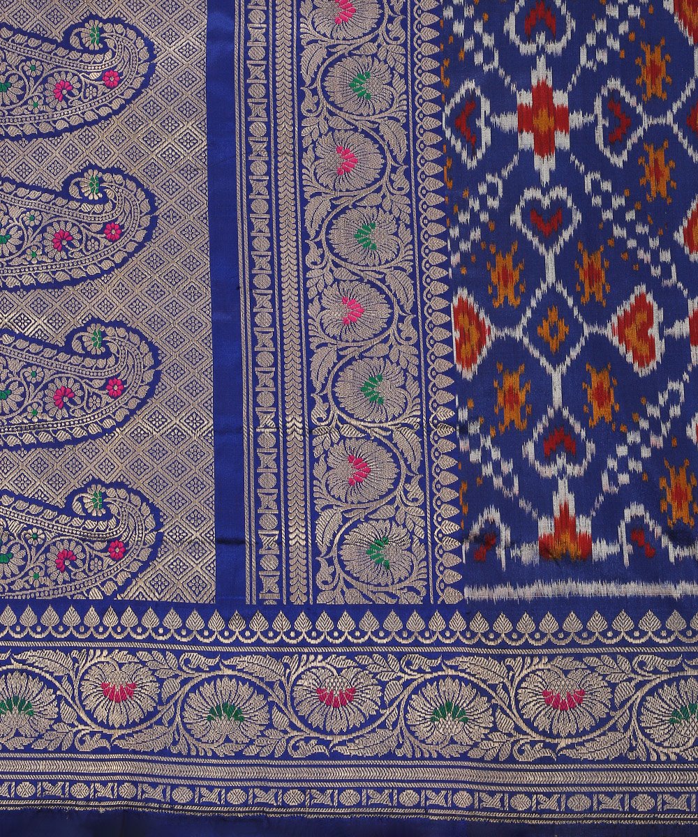 Blue_Handloom_Pure_Silk_Ashawali_Patola_Dupatta_with_Meenakari_Border_and_Pallu_WeaverStory_03