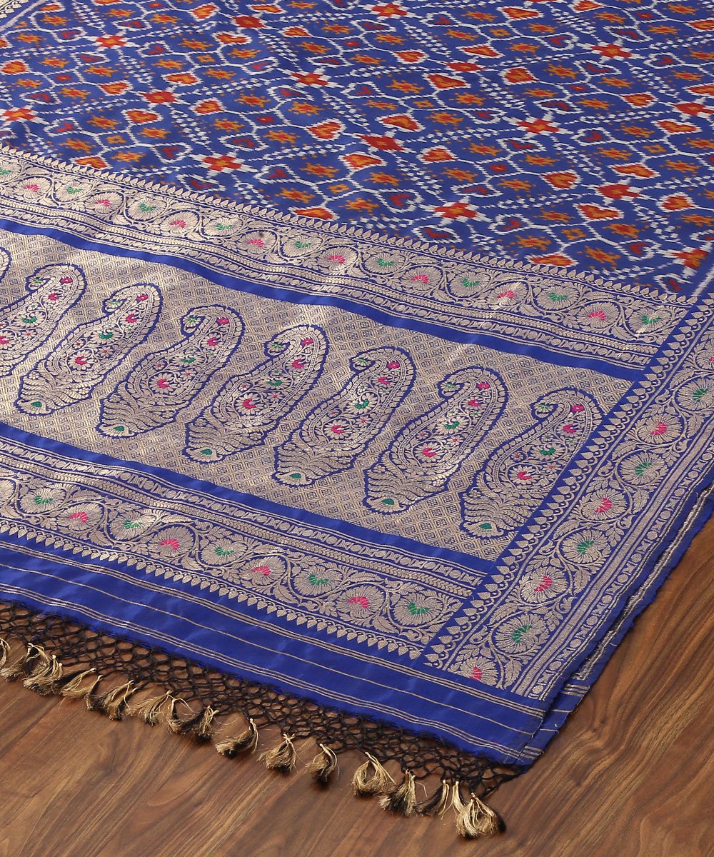 Blue_Handloom_Pure_Silk_Ashawali_Patola_Dupatta_with_Meenakari_Border_and_Pallu_WeaverStory_04