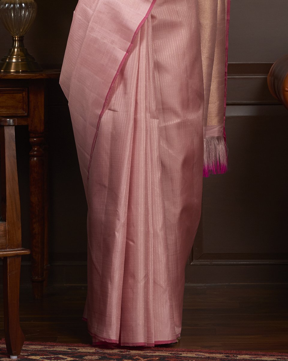 Blush_Pink_Handloom_Kanjivaram_Silk_Saree_With_Gold_Zari_Stripes_WeaverStory_04