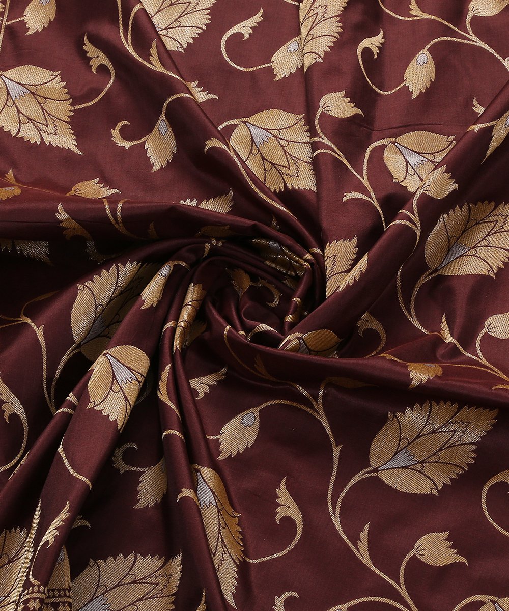 Brown_Handloom_Cutwork_Jamdani_Pure_Katan_Silk_Banarasi_Dupatta_WeaverStory_06