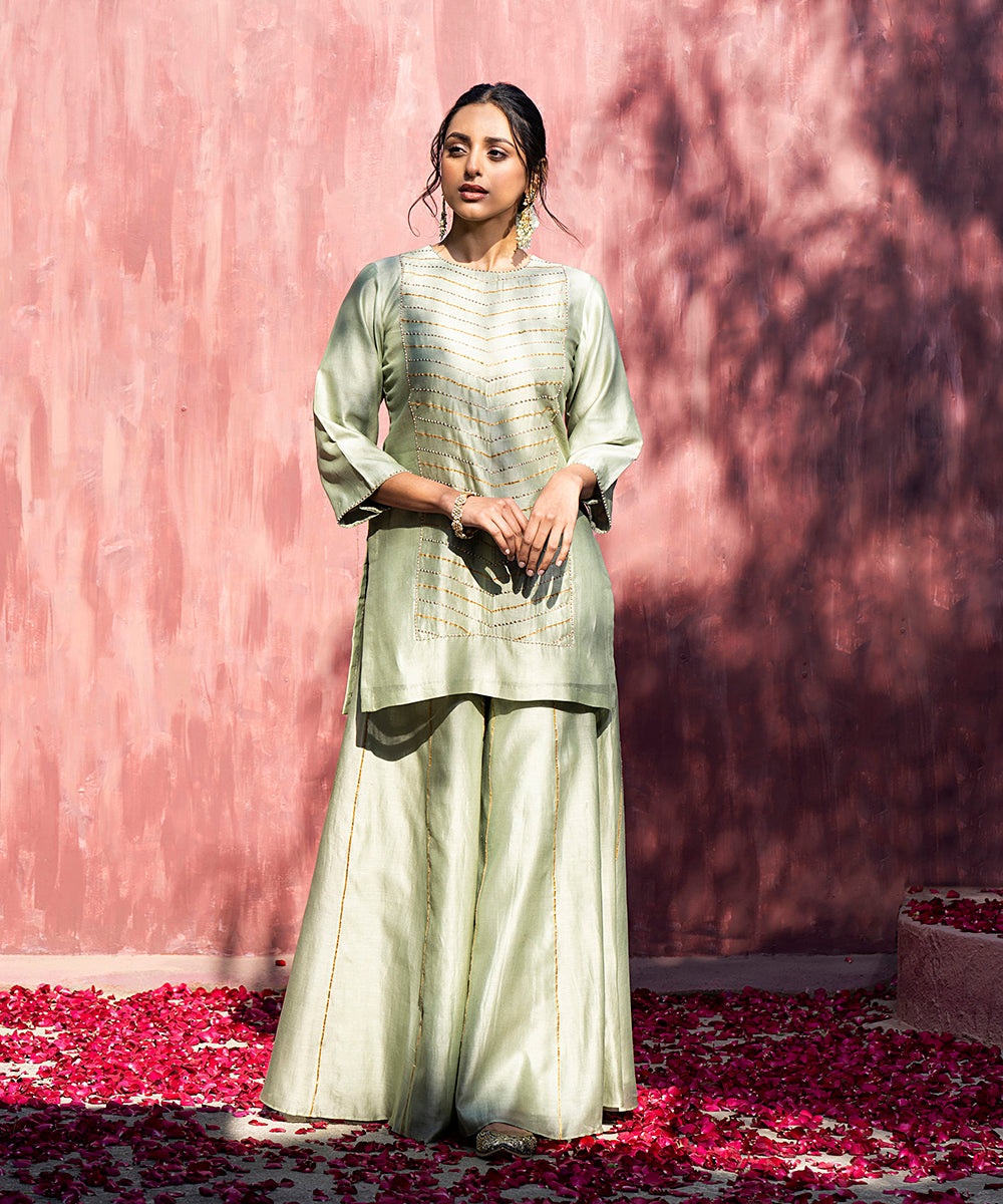 Pista_Green_Handloom_Chanderi_Silk_Gota_Patti_Sharara_Set_With_Gold_Tissue_Dupatta_WeaverStory_03