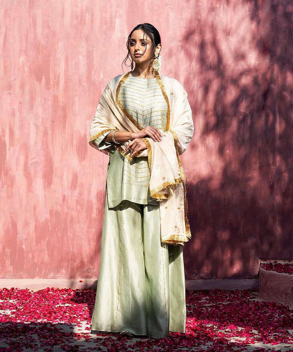 Pista_Green_Handloom_Chanderi_Silk_Gota_Patti_Sharara_Set_With_Gold_Tissue_Dupatta_WeaverStory_04