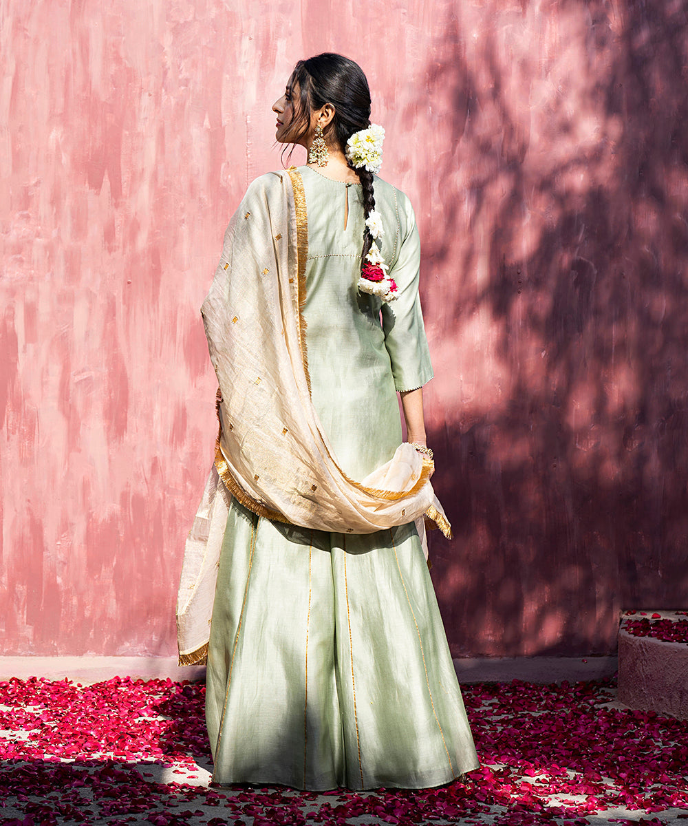 Pista_Green_Handloom_Chanderi_Silk_Gota_Patti_Sharara_Set_With_Gold_Tissue_Dupatta_WeaverStory_05