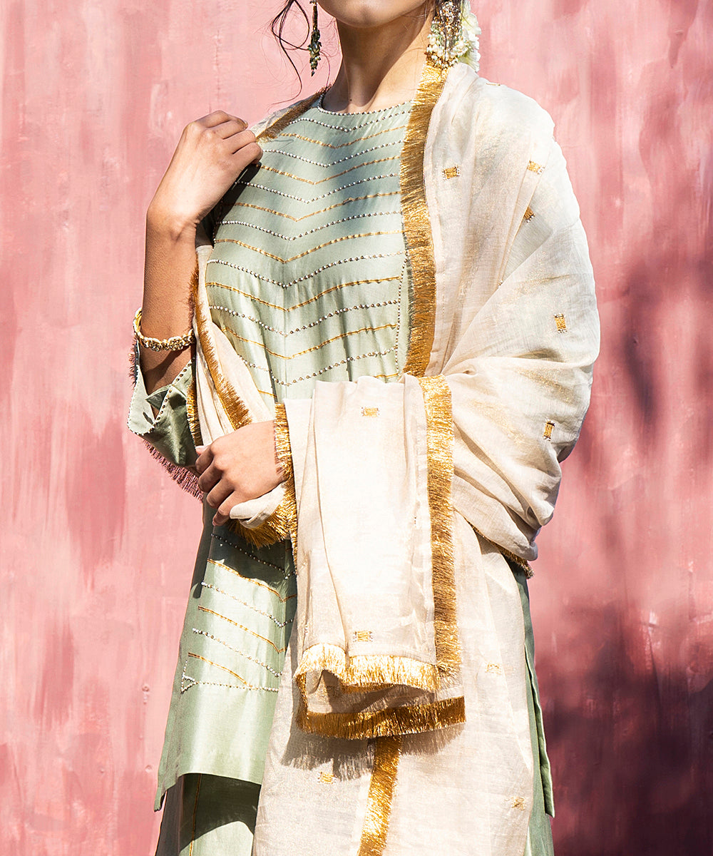 Pista_Green_Handloom_Chanderi_Silk_Gota_Patti_Sharara_Set_With_Gold_Tissue_Dupatta_WeaverStory_06