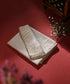 Offwhite Handloom Chanderi Silk Dupatta With Hand Embroidery