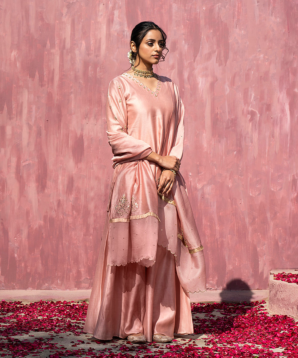 Pink_Handloom_Chanderi_Silk_Gota_Patti_Scalloped_Sharara_Set_With_Dupatta_WeaverStory_02