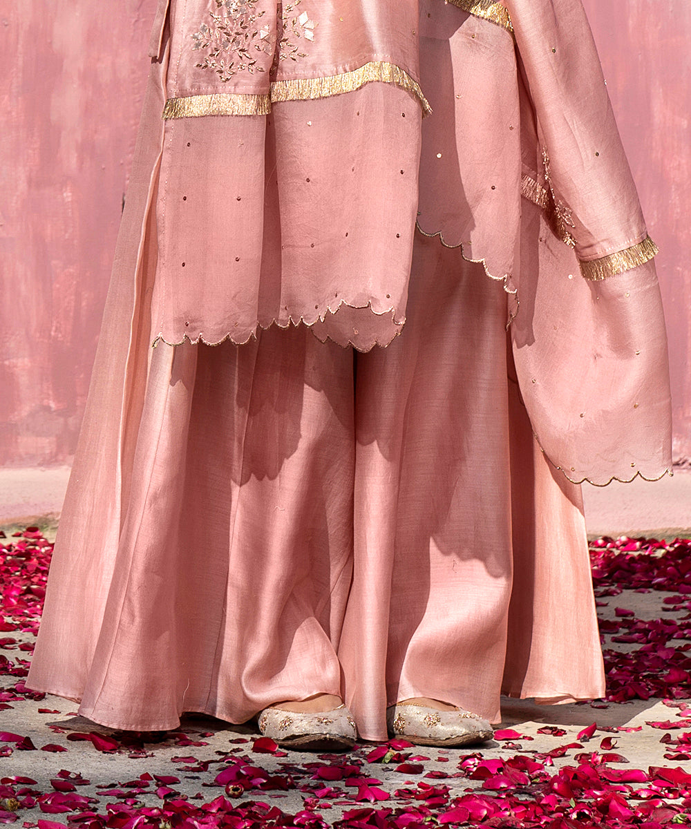 Pink_Handloom_Chanderi_Silk_Gota_Patti_Scalloped_Sharara_Set_With_Dupatta_WeaverStory_07