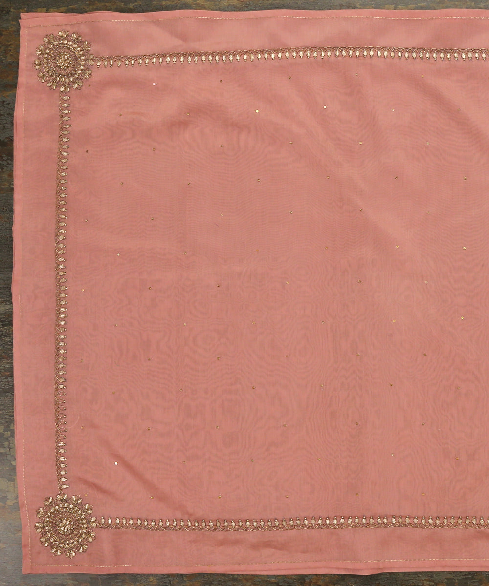 Handloom_Pink_Chanderi_Silk_Dupatta_With_Hand_Embridery_WeaverStory_02