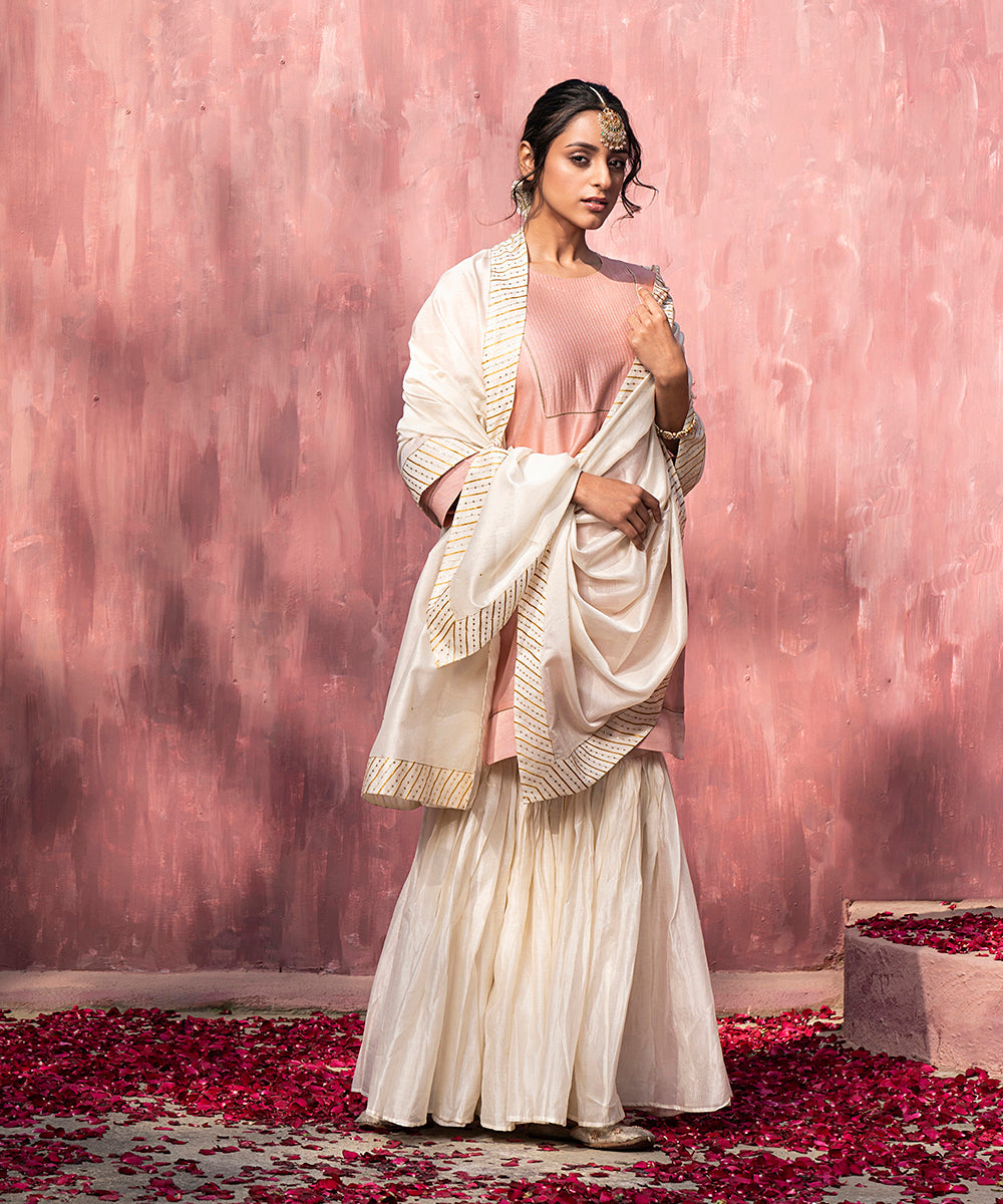 Offwhite_Chanderi_Silk_Hand_Embroidere_Sharara_Set_With_Dupatta_WeaverStory_02