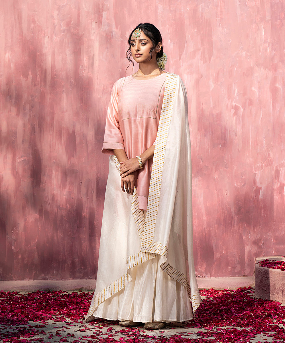 Offwhite_Chanderi_Silk_Hand_Embroidere_Sharara_Set_With_Dupatta_WeaverStory_03