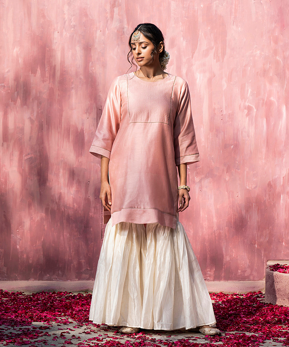 Offwhite_Chanderi_Silk_Hand_Embroidere_Sharara_Set_With_Dupatta_WeaverStory_04