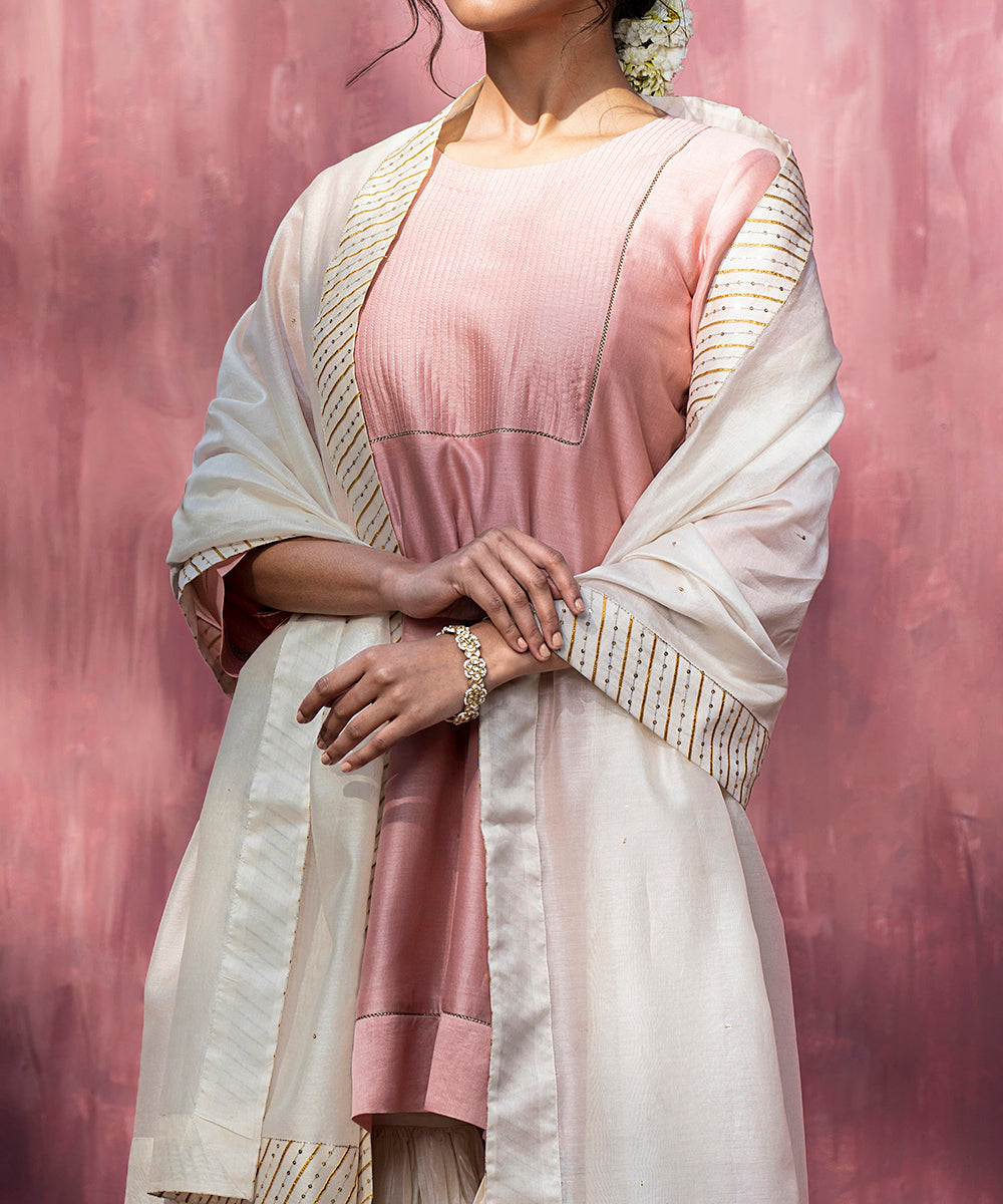 Offwhite_Chanderi_Silk_Hand_Embroidere_Sharara_Set_With_Dupatta_WeaverStory_06