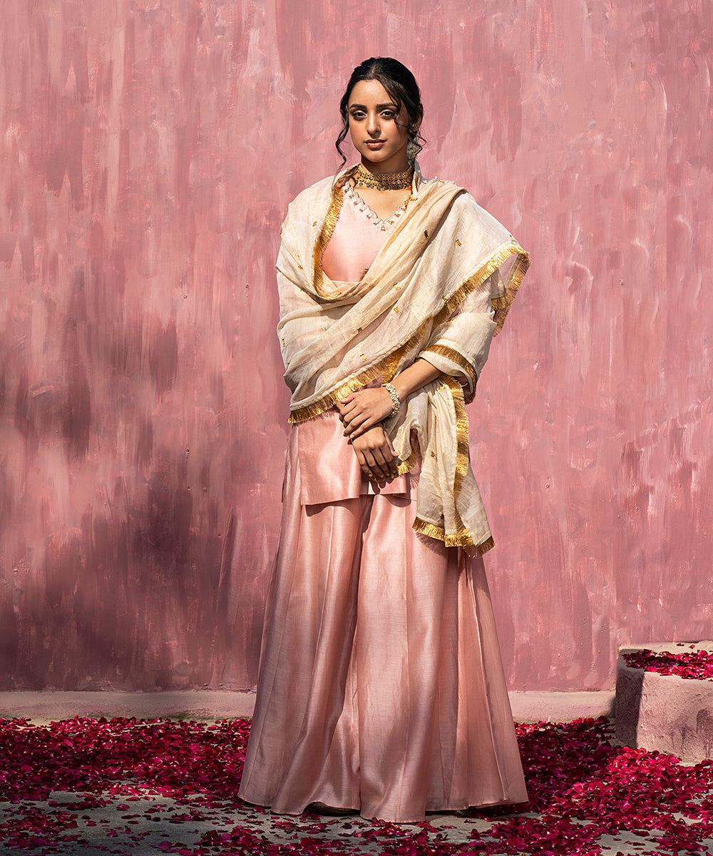 Handloom_Pink_Chanderi_Silk_Gota_Patti_Scalloped_Sharara_Set_With_Dupatta_WeaverStory_02