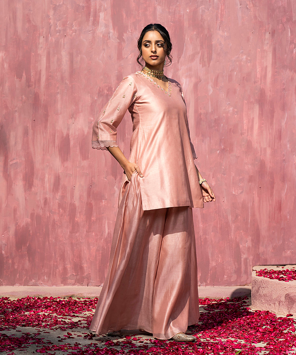 Handloom_Pink_Chanderi_Silk_Gota_Patti_Scalloped_Sharara_Set_With_Dupatta_WeaverStory_04