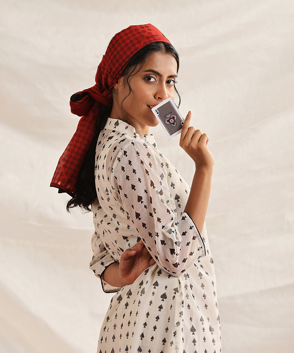 Spades-_Offwhite_Handloom_Pure_Chanderi_Silk_Handblock_Printed_Tier_Dress_WeaverStory_01