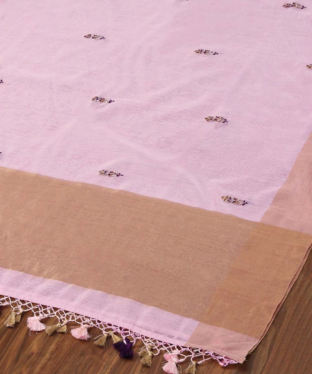 Pink_Hand_embroidered_Chanderi_Silk_Dupatta_with_Small_Zardozi_Booti_WeaverStory_03