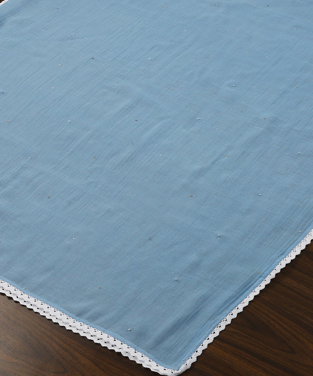 Blue_Handloom_Chanderi_Dupatta_With_Hand_Embroidered_Sequins_And_Cotton_Lace_WeaverStory_03