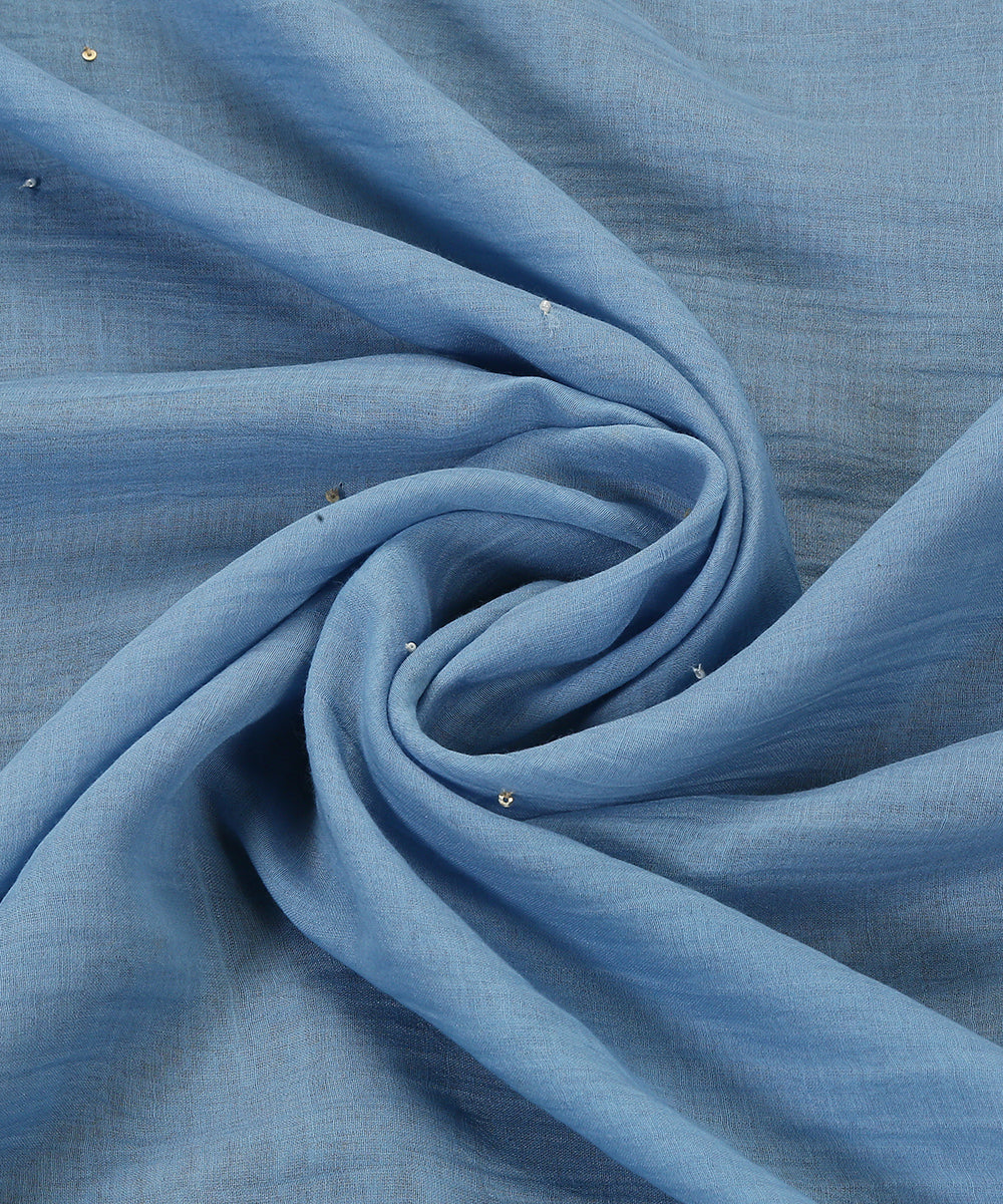 Blue_Handloom_Chanderi_Dupatta_With_Hand_Embroidered_Sequins_And_Cotton_Lace_WeaverStory_05