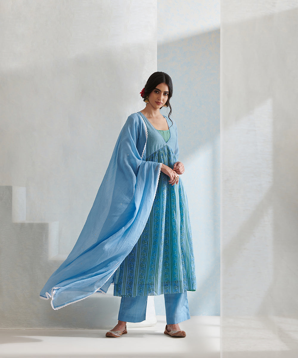 Handloom_Blue_Chanderi_Kurta_Set_with_Pants_and_Chanderi_Dupatta_WeaverStory_01
