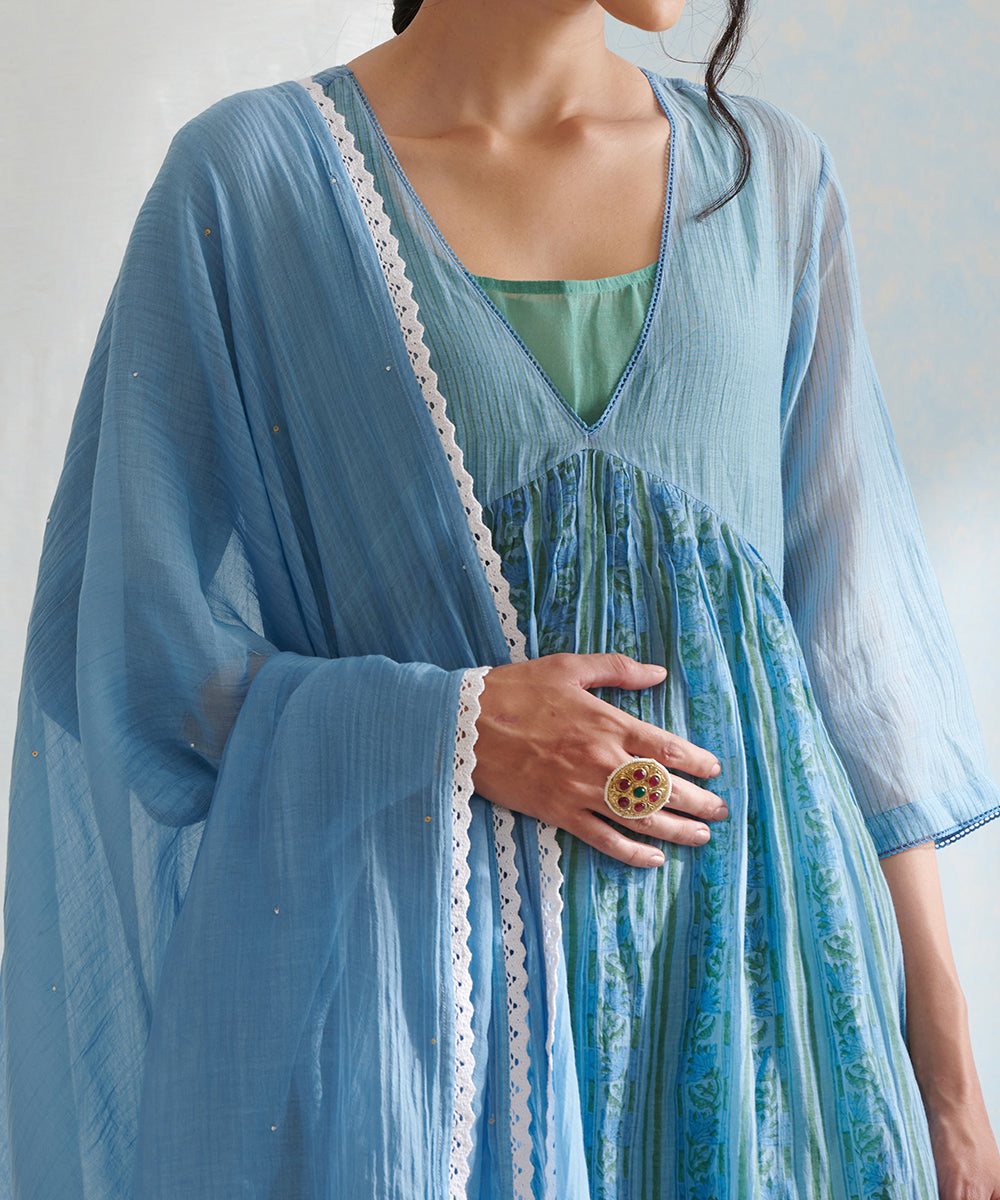 Handloom_Blue_Chanderi_Kurta_Set_with_Pants_and_Chanderi_Dupatta_WeaverStory_06