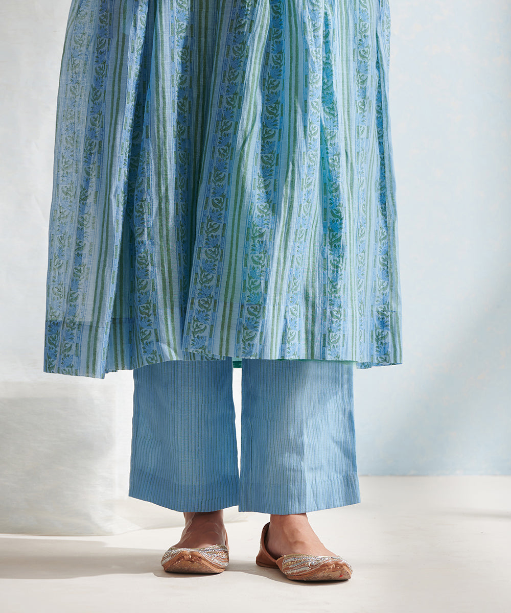 Handloom_Blue_Chanderi_Kurta_Set_with_Pants_and_Chanderi_Dupatta_WeaverStory_07