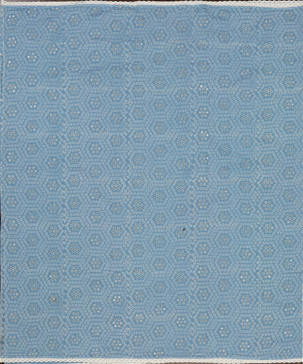 Blue_Handloom_Chanderi_Dupatta_With_Handblocked_Geometric_Floral_Motifs_WeaverStory_02