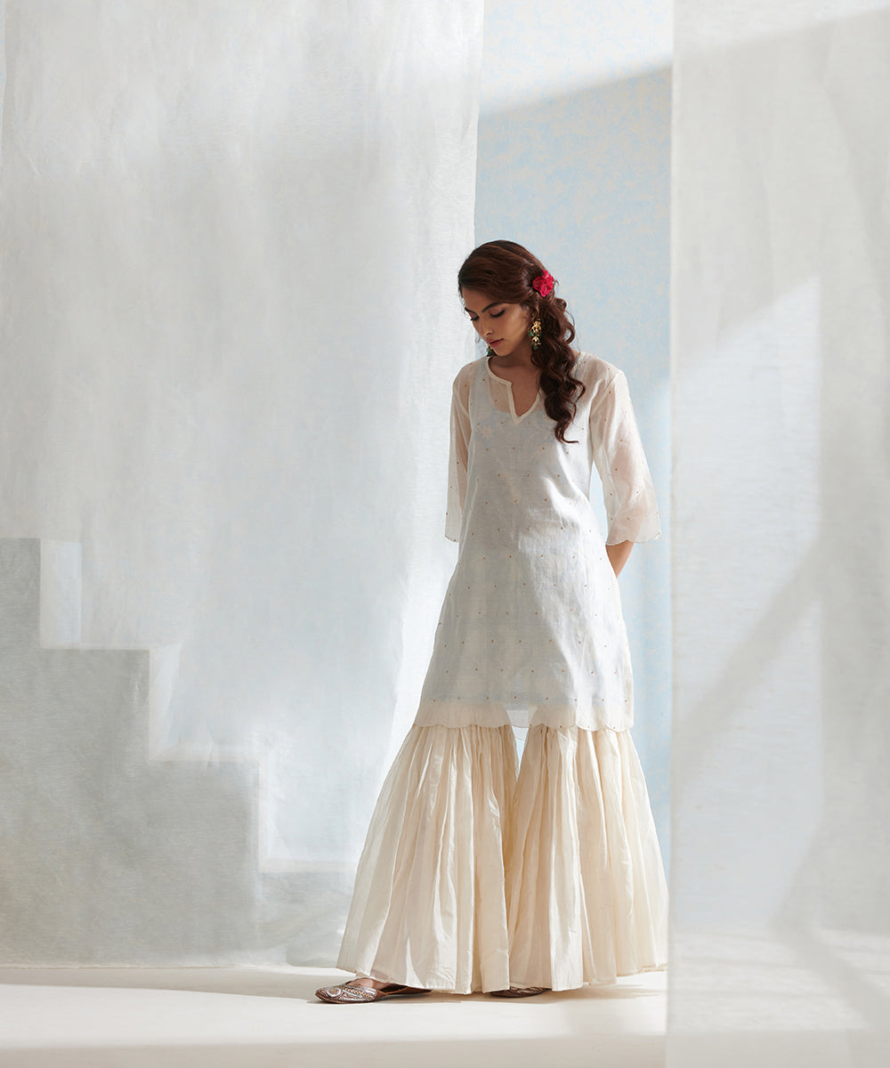 Handloom_White_Scalloped_Kurta_Set_with_Sharara_And_Block_Printed_Dupatta_WeaverStory_04