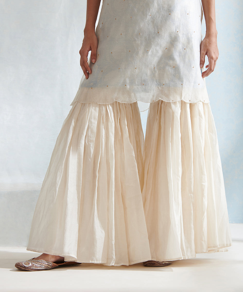 Handloom_White_Scalloped_Kurta_Set_with_Sharara_And_Block_Printed_Dupatta_WeaverStory_07