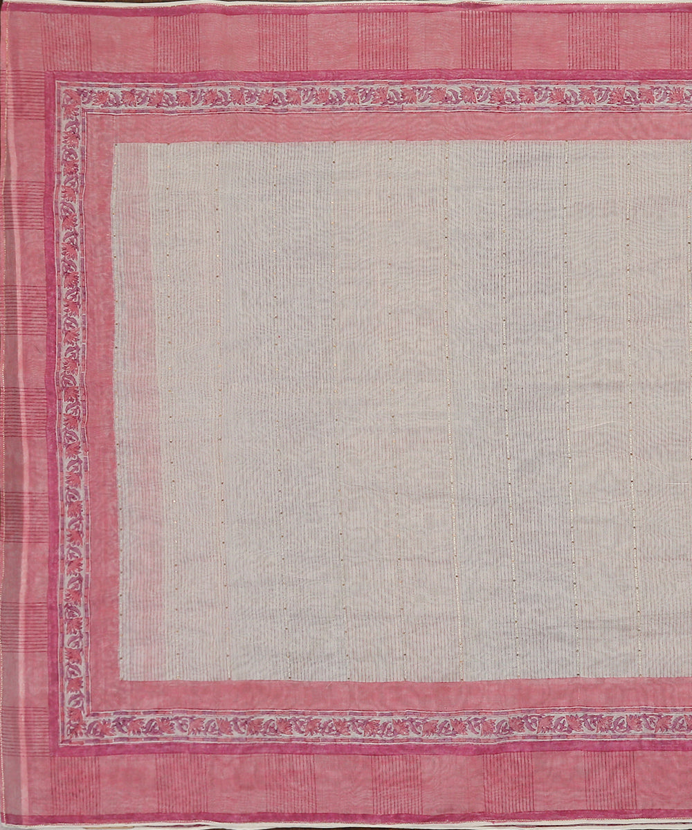 Handloom_Pink_Chanderi_Handblocked_Dupatta_With_Hand_Embroidered_Zari_And_Sequins_WeaverStory_02