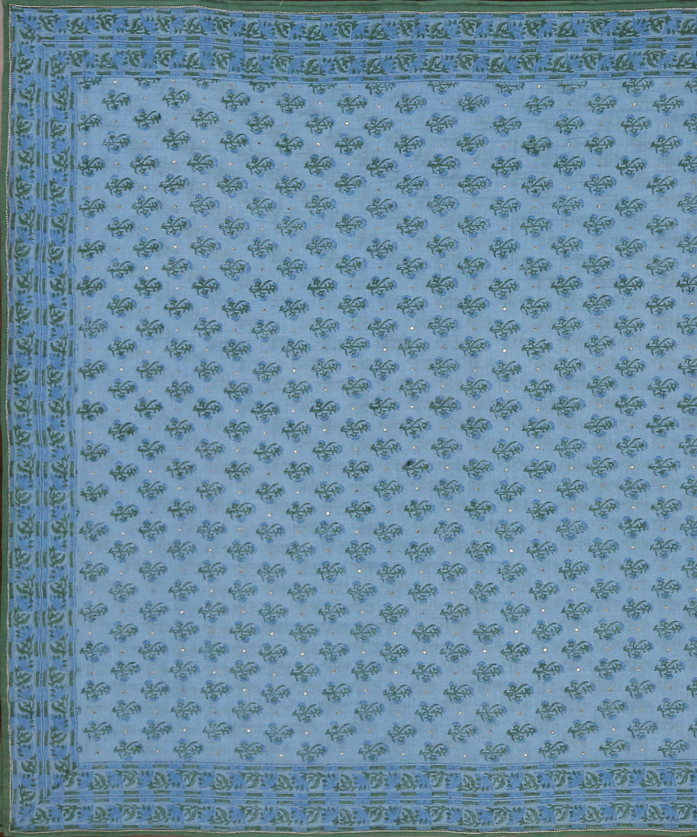 Blue_Handloom_Chanderi_Dupatta_With_Handblocked_Floral_Motifs_And_Hand_Embroidery_WeaverStory_02