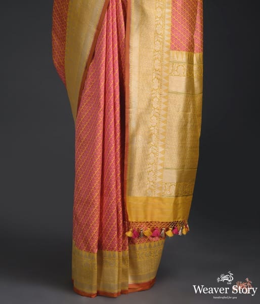 Handwoven_Yellow_self_weave_tanchoi_saree_WeaverStory_04