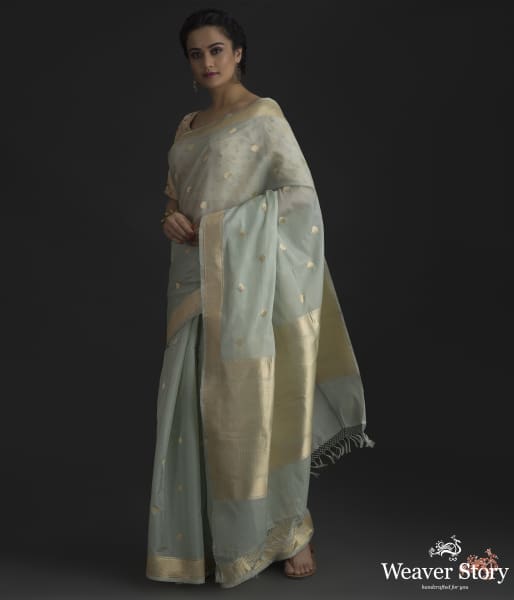 Powder_blue_cotton_silk_banarasi_saree_with_kadhwa_border_and_pallu_WeaverStory_02