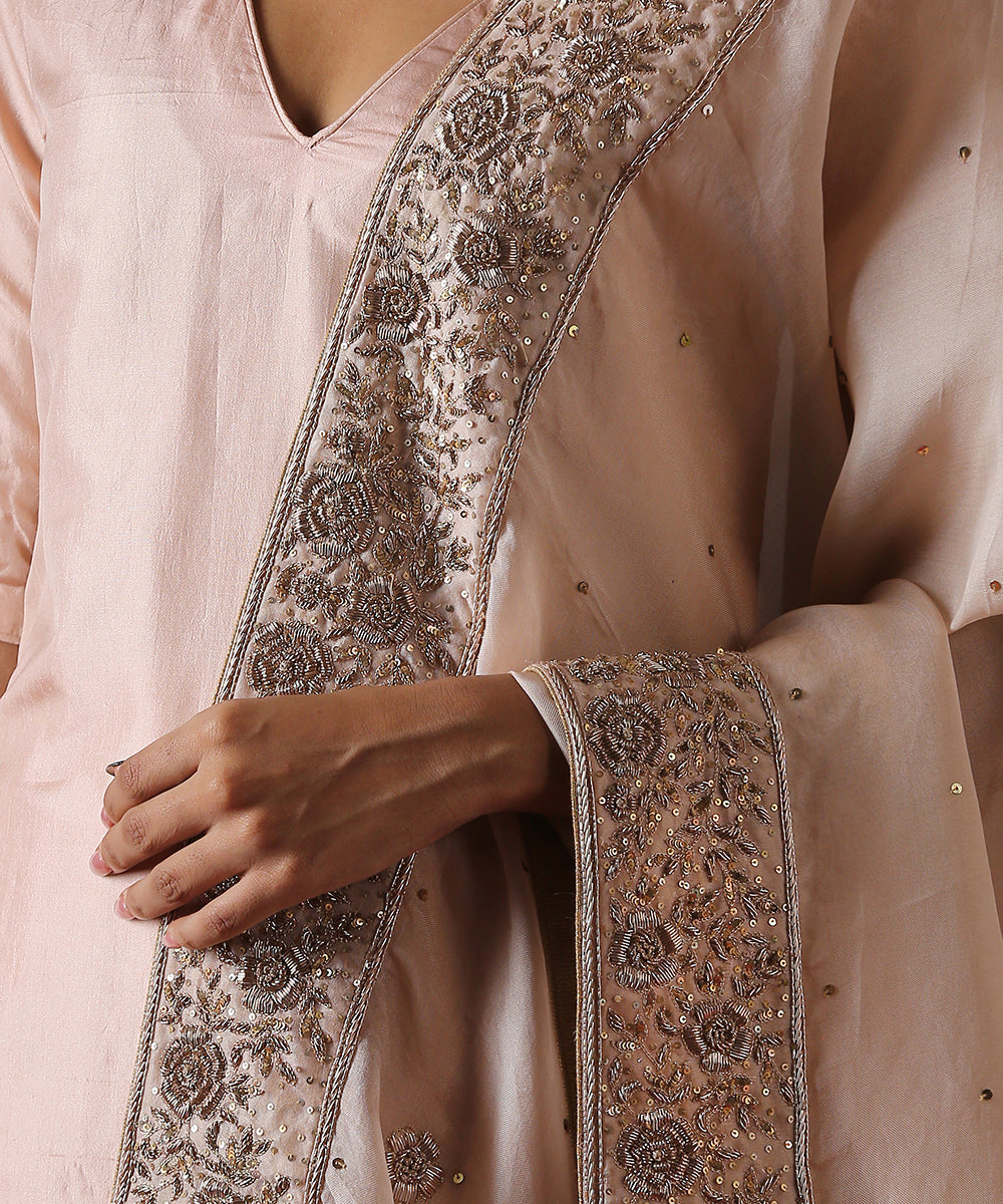 Handloom_Pink_Organza_Dupatta_with_Zardozi_Work_WeaverStory_03