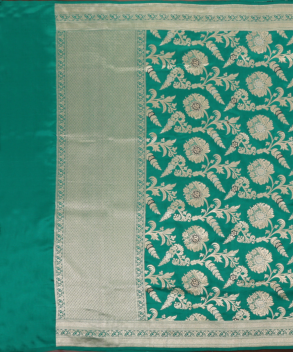 Green_Handloom_Pure_Katan_Silk_Banarasi_Dupatta_With_Meenakari_work_WeaverStory_02