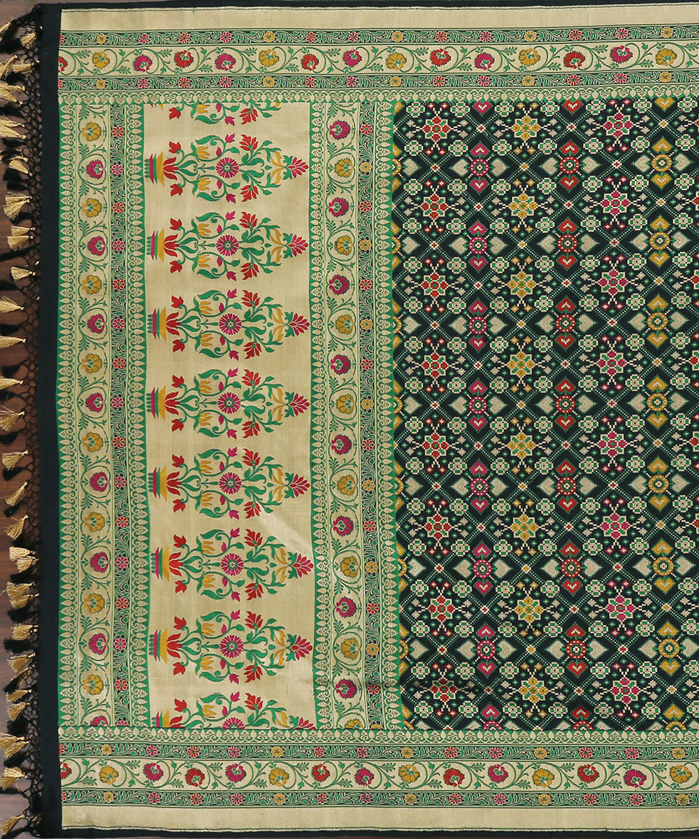 Black_Handloom_Double_Warp_Pure_Katan_Silk_Banarasi_Patola_Dupatta_WeaverStory_02