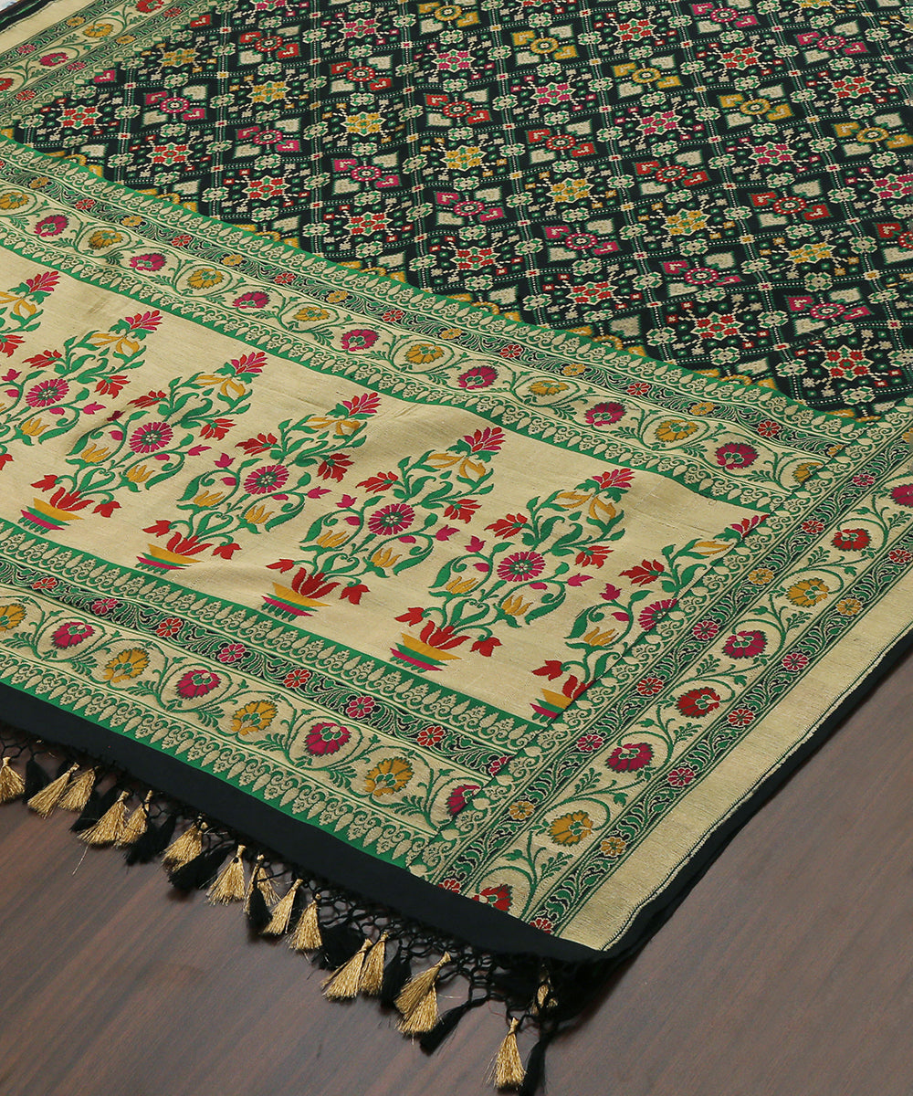 Black_Handloom_Double_Warp_Pure_Katan_Silk_Banarasi_Patola_Dupatta_WeaverStory_03